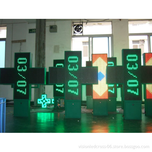 LED Outdoor Programmable Sign LED Pharmacy Cross Sign